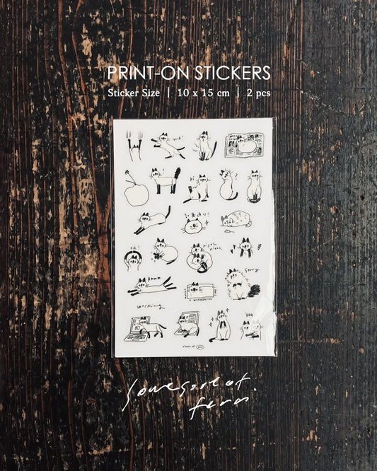 Somesortof.fern Little Black Faces Transfer Sticker Pack