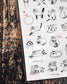 Somesortof.fern Little Black Faces Transfer Sticker Pack