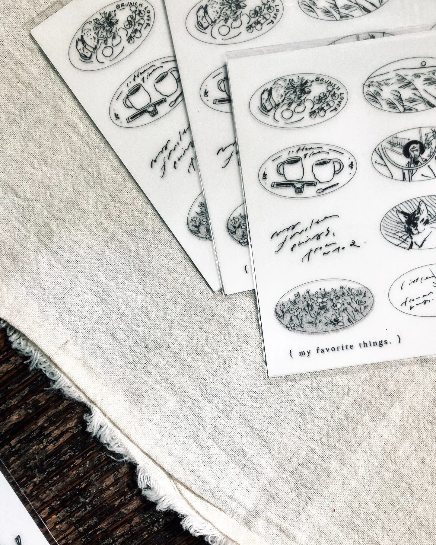 Somesortof.fern Beloved Sketches Transfer Sticker Set