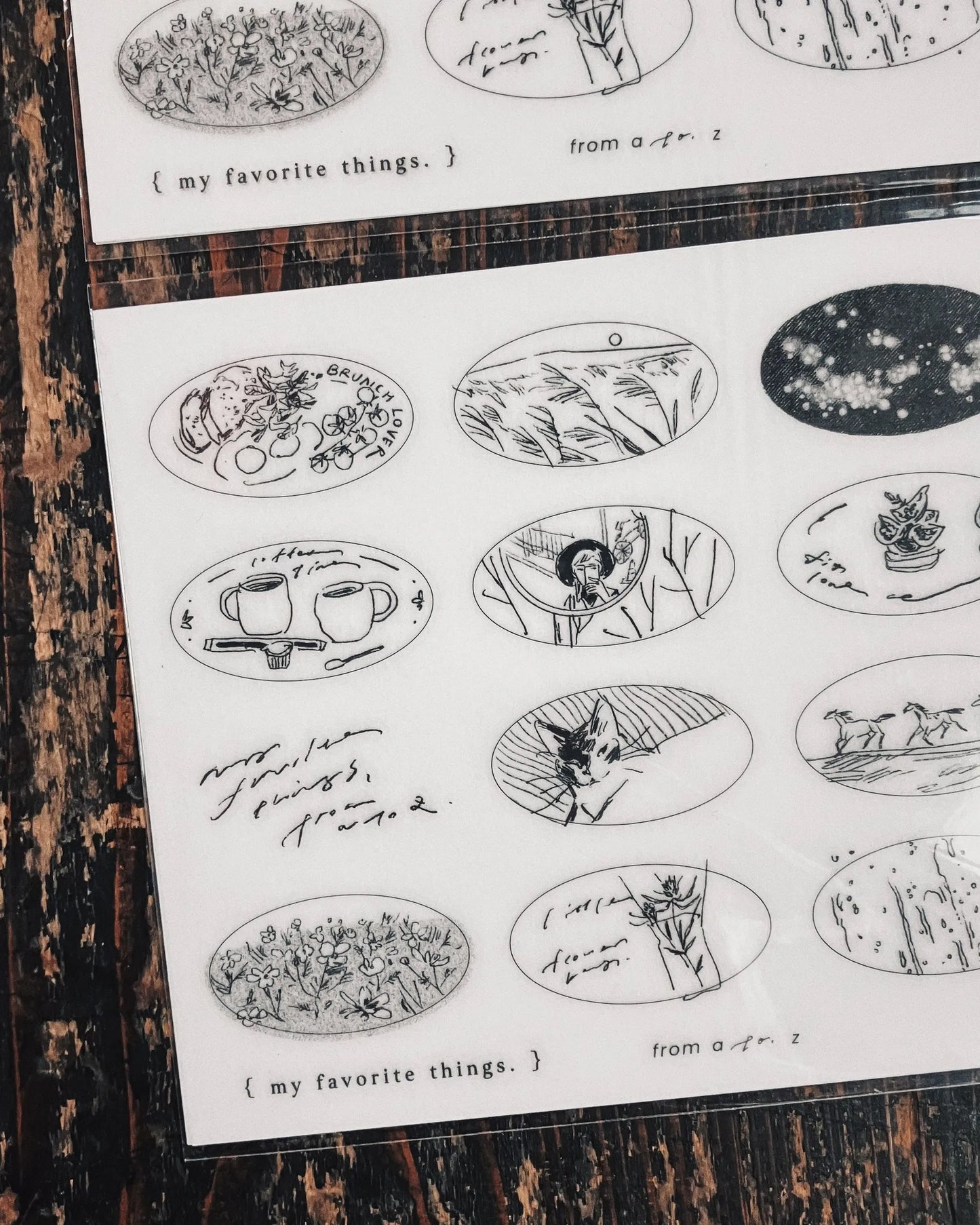 Somesortof.fern Beloved Sketches Transfer Sticker Set