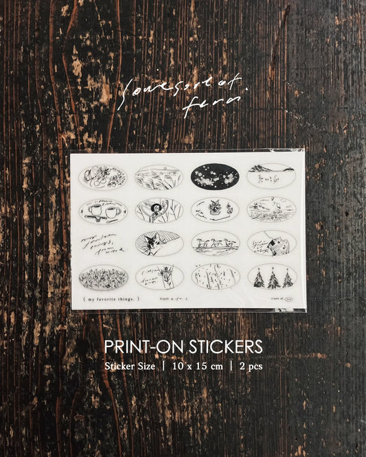 Somesortof.fern Beloved Sketches Transfer Sticker Set