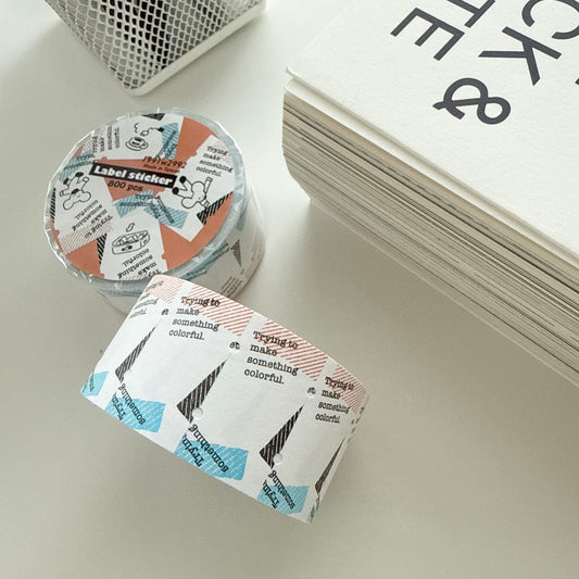 1991w2992 Large Designer Label Sticker Roll