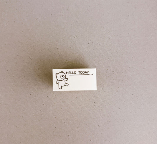 Tomoshop Rubber Stamp Design / Hello Today Kuma-chan
