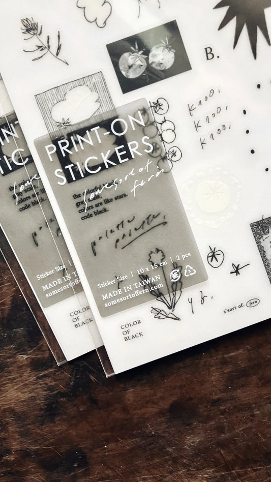 Somesortof.fern Uncolored Things Transfer Sticker Pack