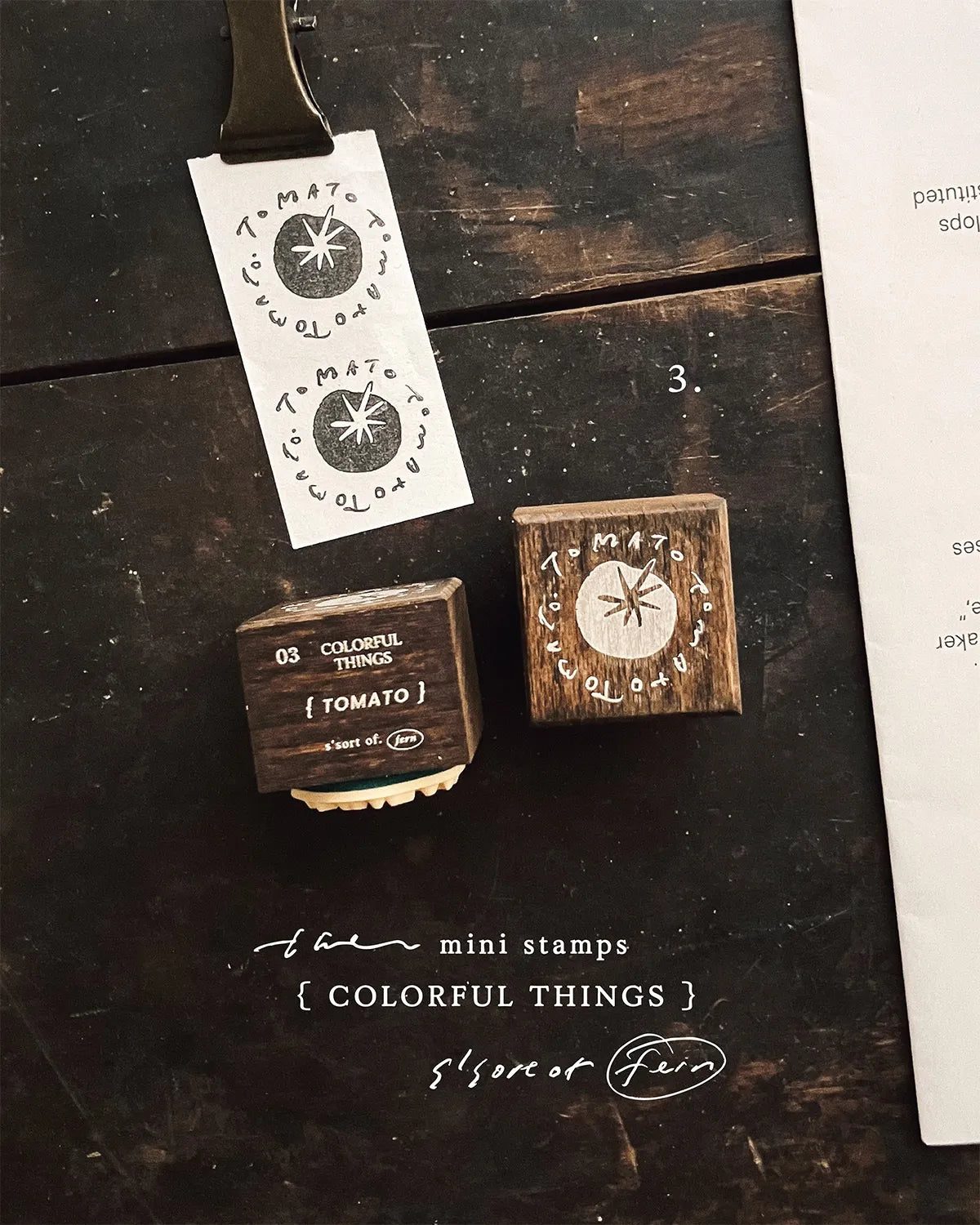 Somesortof.fern Colorful Things Series Rubber Stamp / 2 Designs