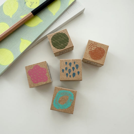 Kodomo No Kao Pattern Series Rubber Stamps / 5 designs