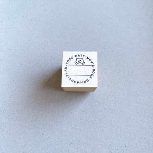 Tomoshop Rubber Stamp Design / Kuma-chan Various Check Circle Stamp