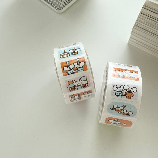1991w2992 Everyday Apricot-Soda Label Sticker Roll