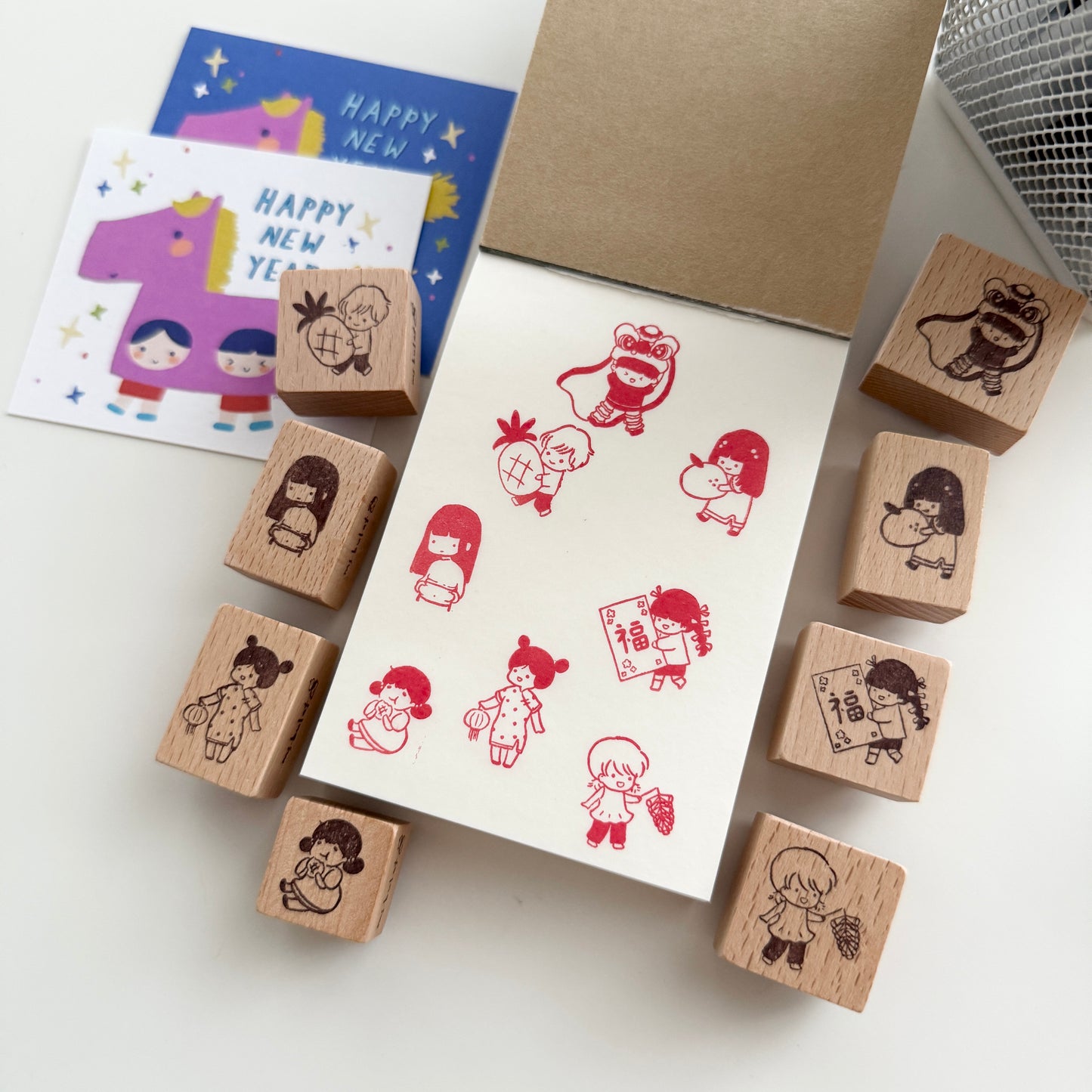 Msbulat New Year Collection Rubber Stamp / 4 Designs
