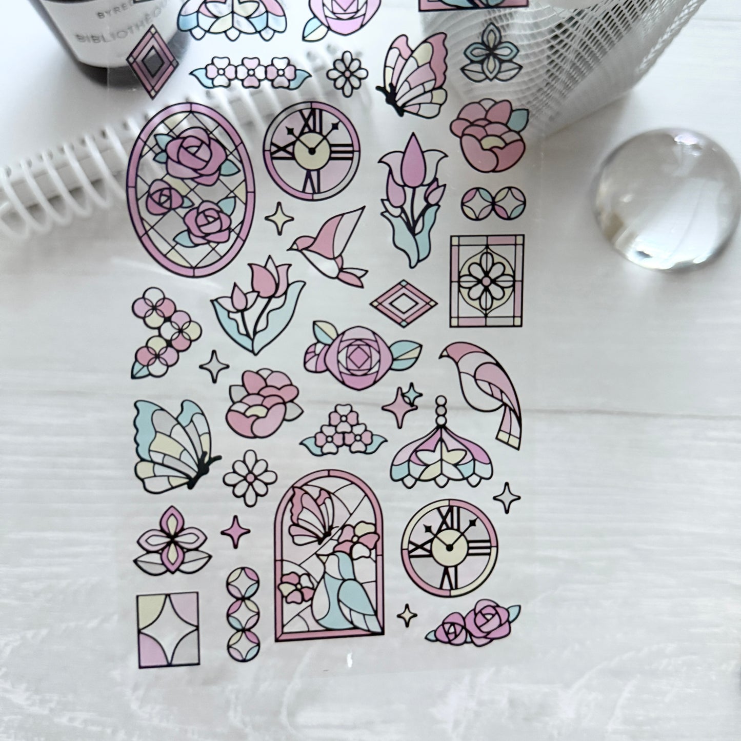 Kamio Japan Stained Glass Sticker / 3 Designs