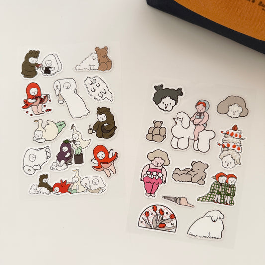 Nagaki Perm All-purpose Stickers / 2 Designs