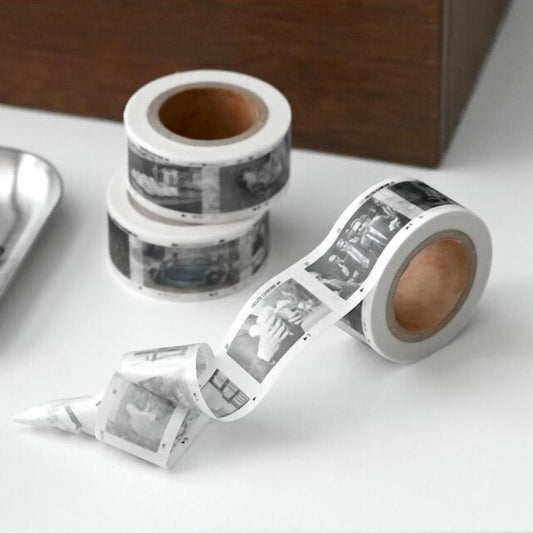 202hosil Vintage Film Masking Tape / Black & White