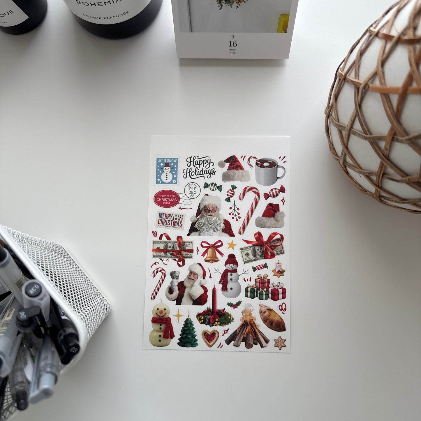 Kmmile Santa & Christmas Object Sticker