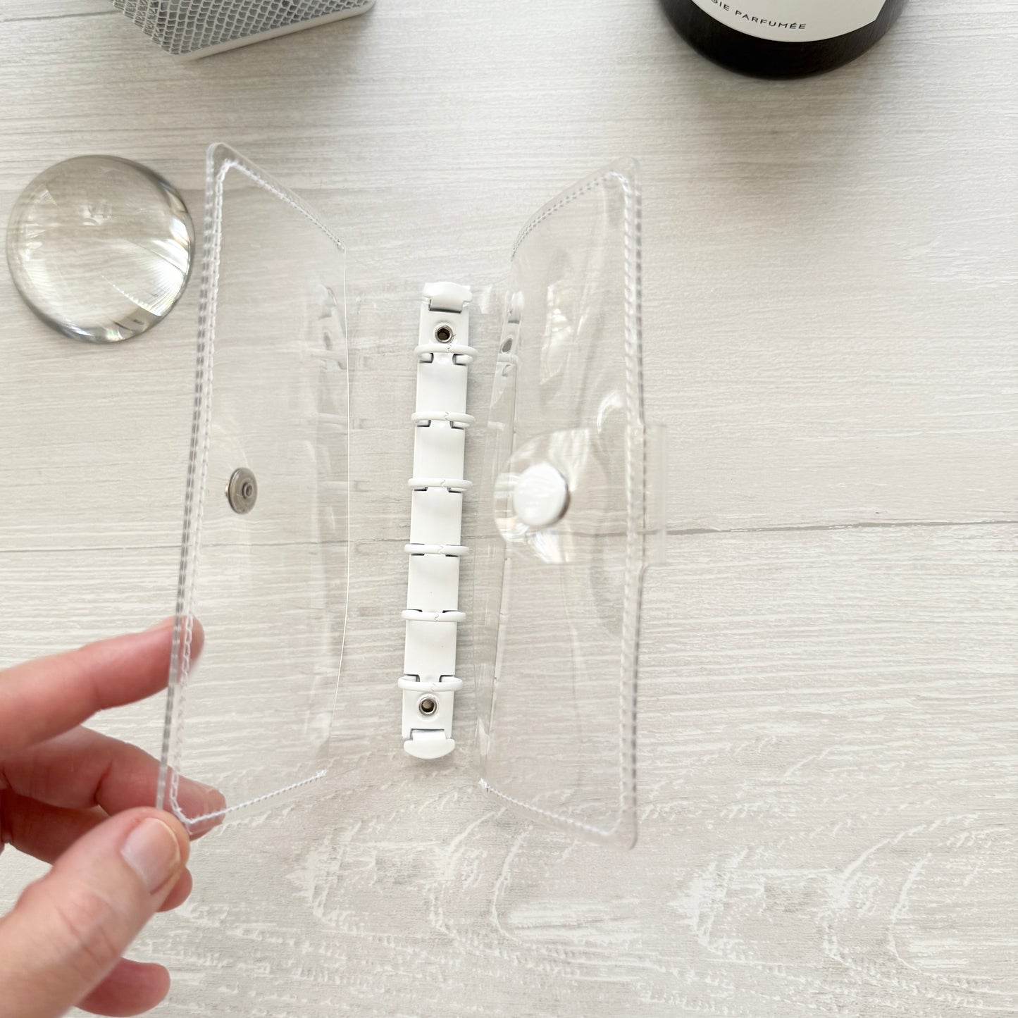 Jeongo Innerside Clear Pocket Size Ring Journal / 3 Colors