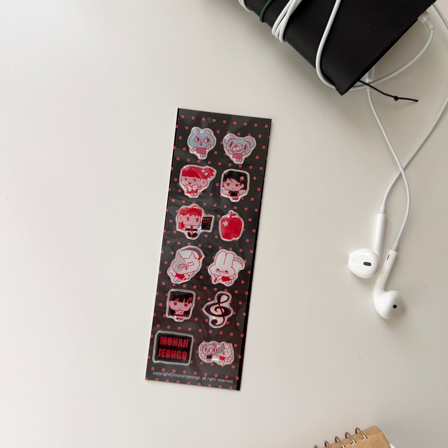 Jeongo Innerside Music Note Hologram Epoxy Sticker