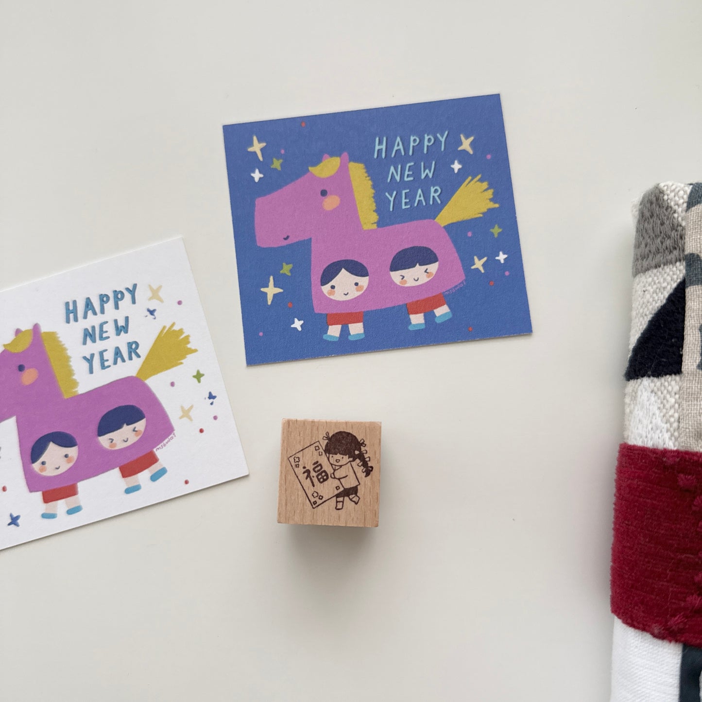 Msbulat New Year Collection Rubber Stamp / 4 Designs