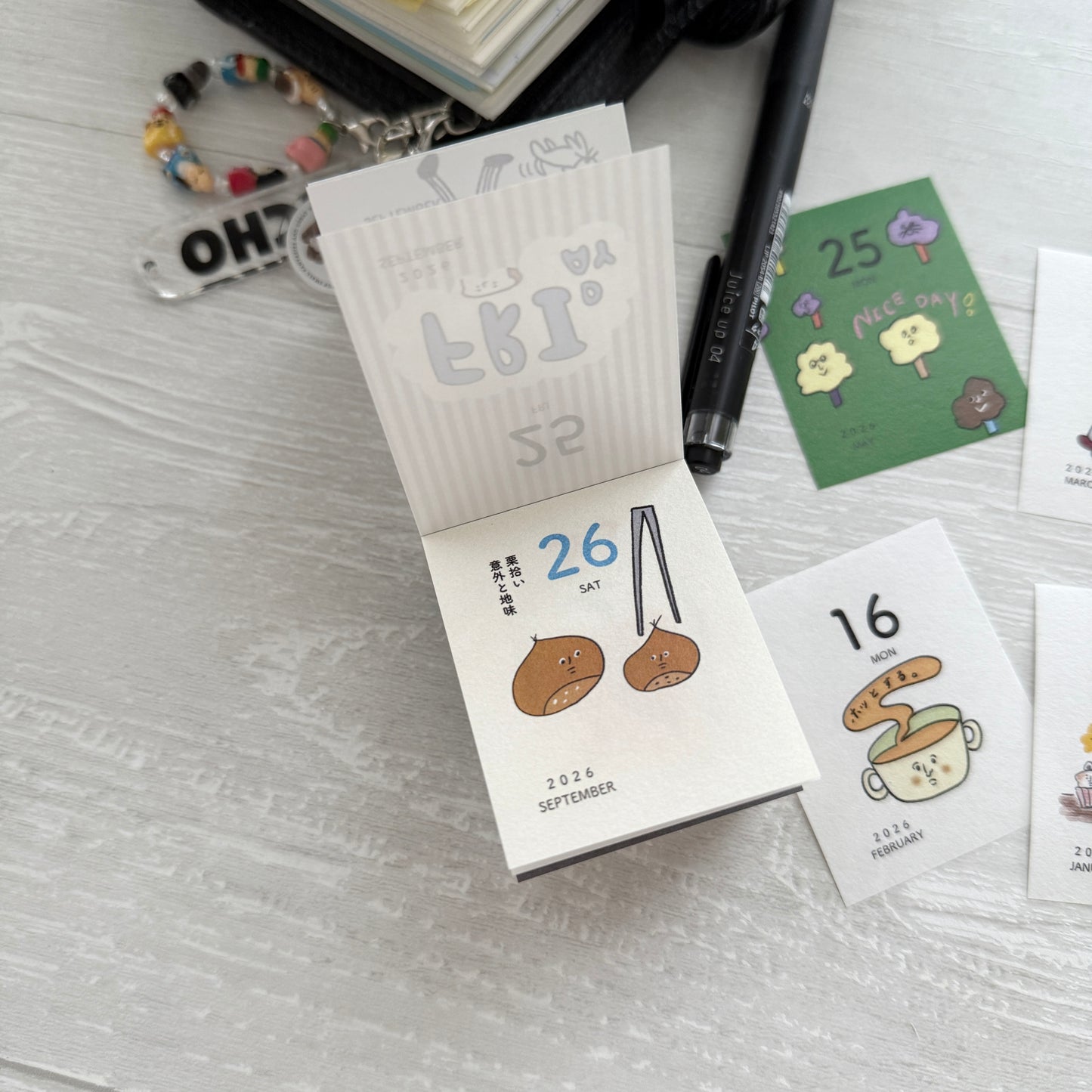 Hanko Makkey 2026 Mini Daily Calendar