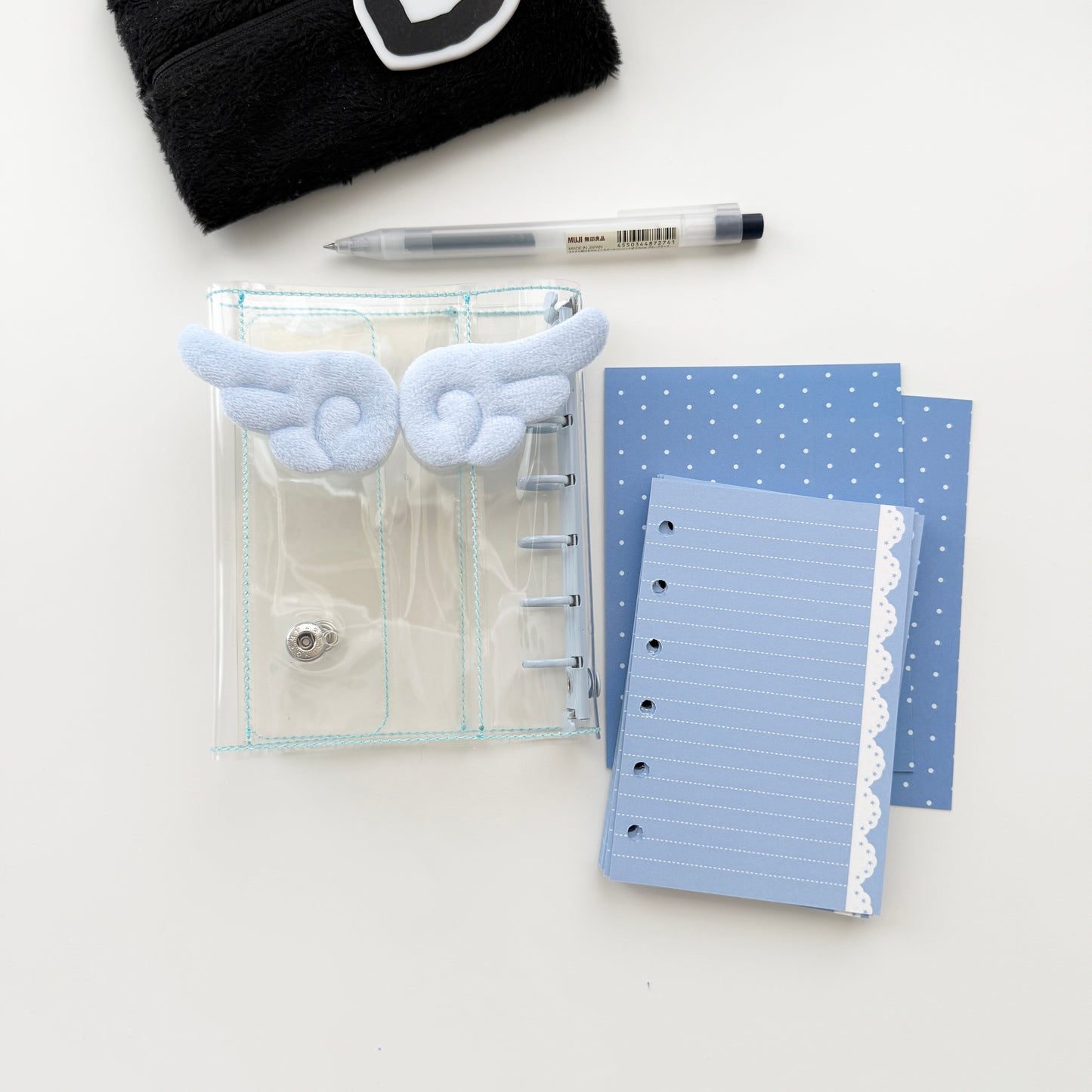 Jeongo Innerside Angel Wings A7 Pocket Size Clear PVC Diary / 2 Colors