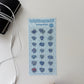 Jeongo Innerside Soft Blue Bear Epoxy Sticker Sheet
