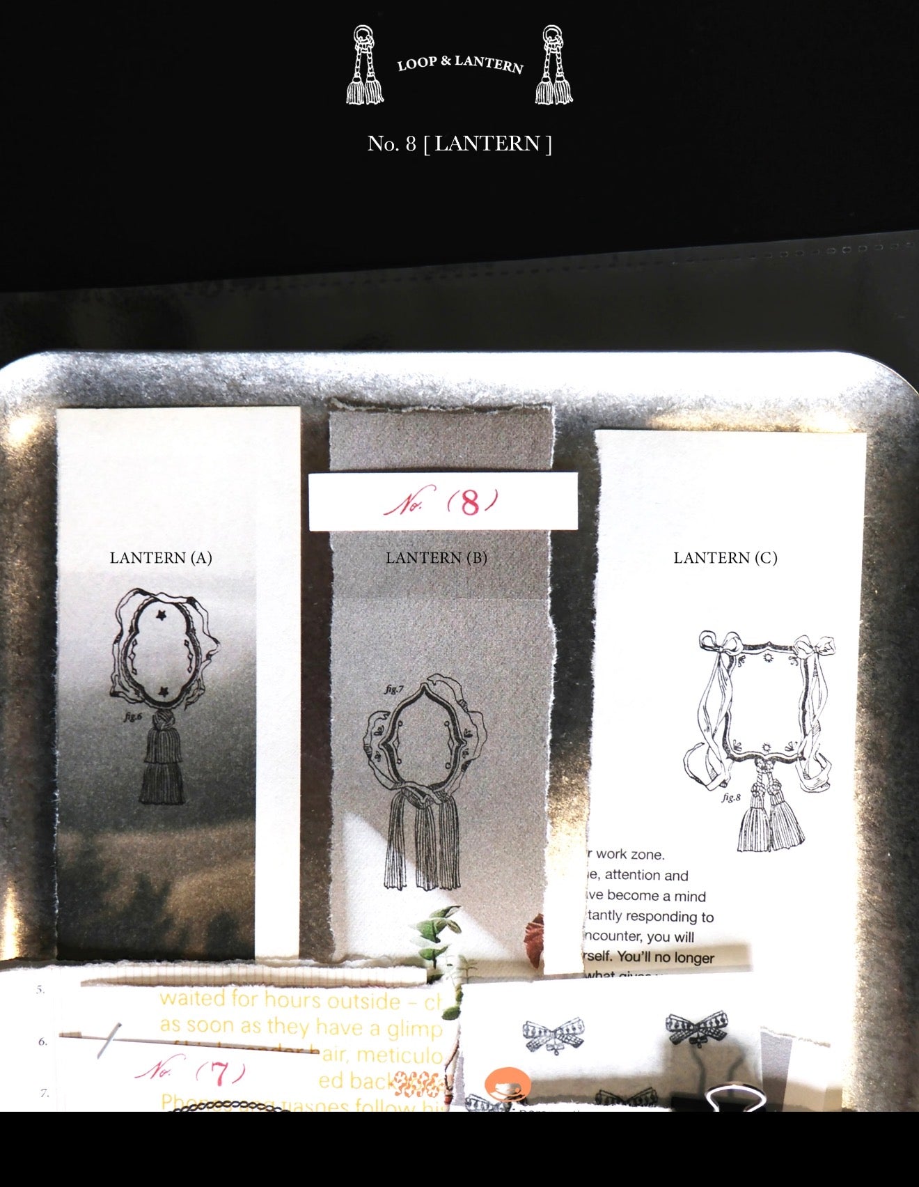 Kurukynki Loop & Lantern Rubber Stamps / 3 Designs