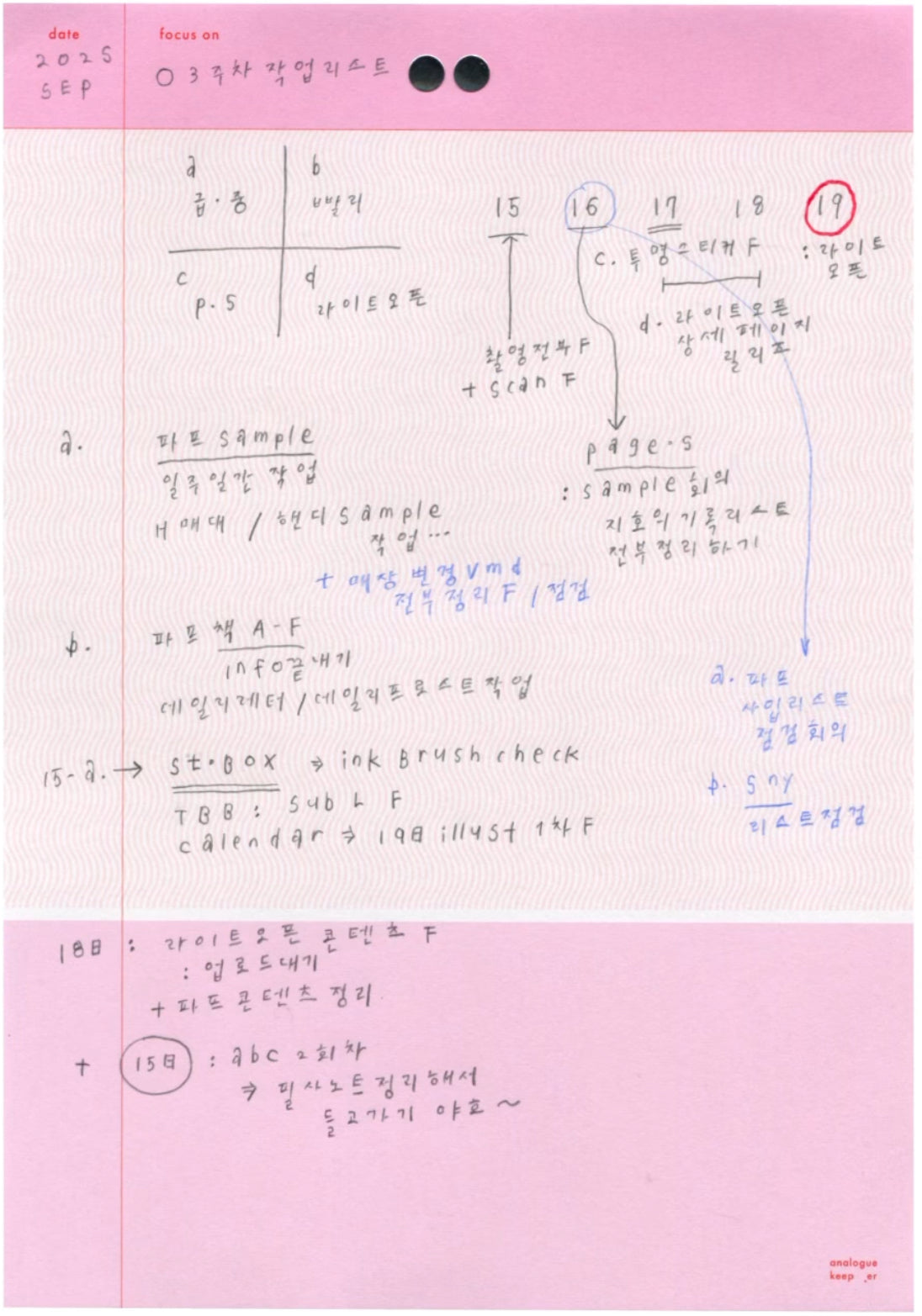 Analogue Keeper 2025 NEW Free Memo / 3 Sizes