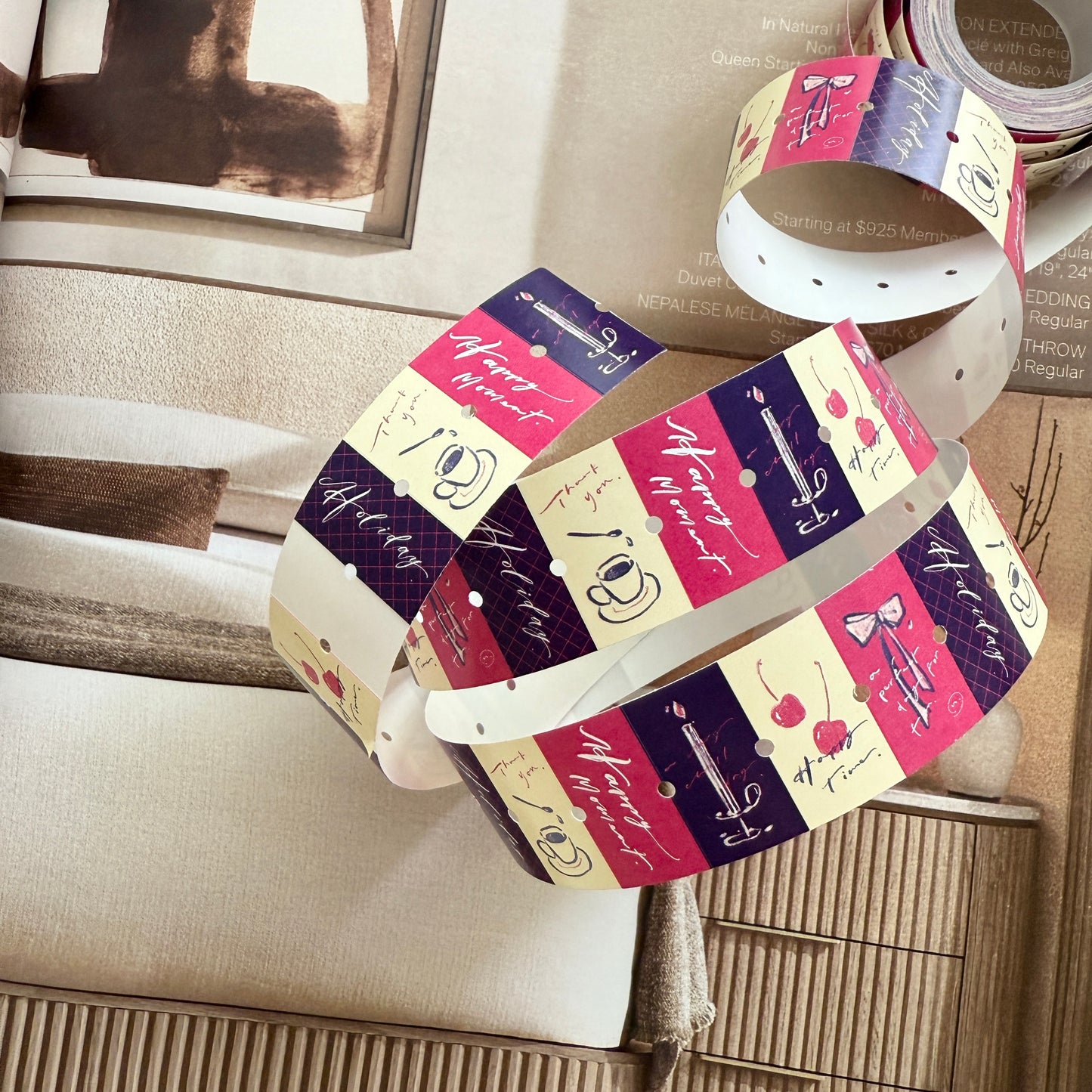 Mr. Eggplants Joyful Time Label Sticker Roll / Ver. 2