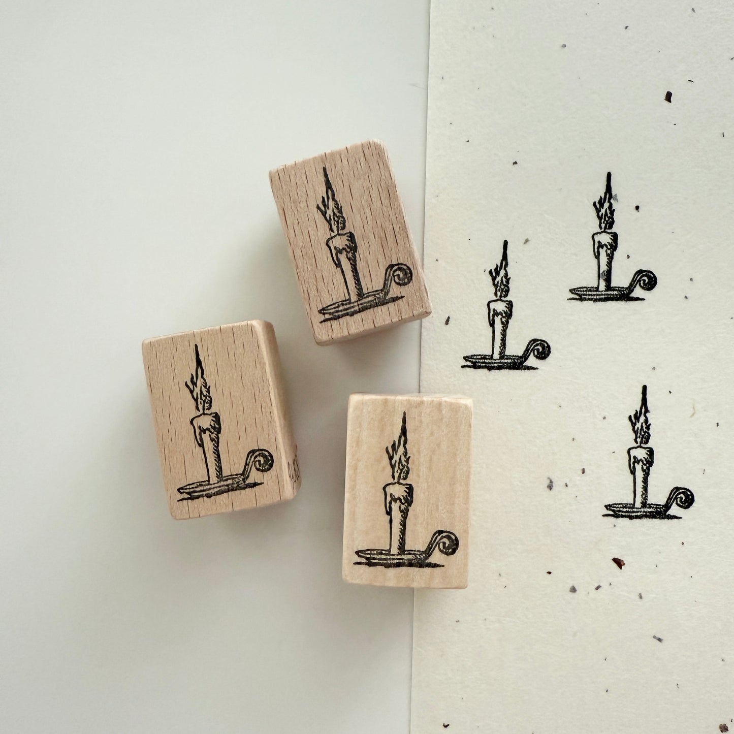 Yoko Kadokawa Candle Rubber Stamp