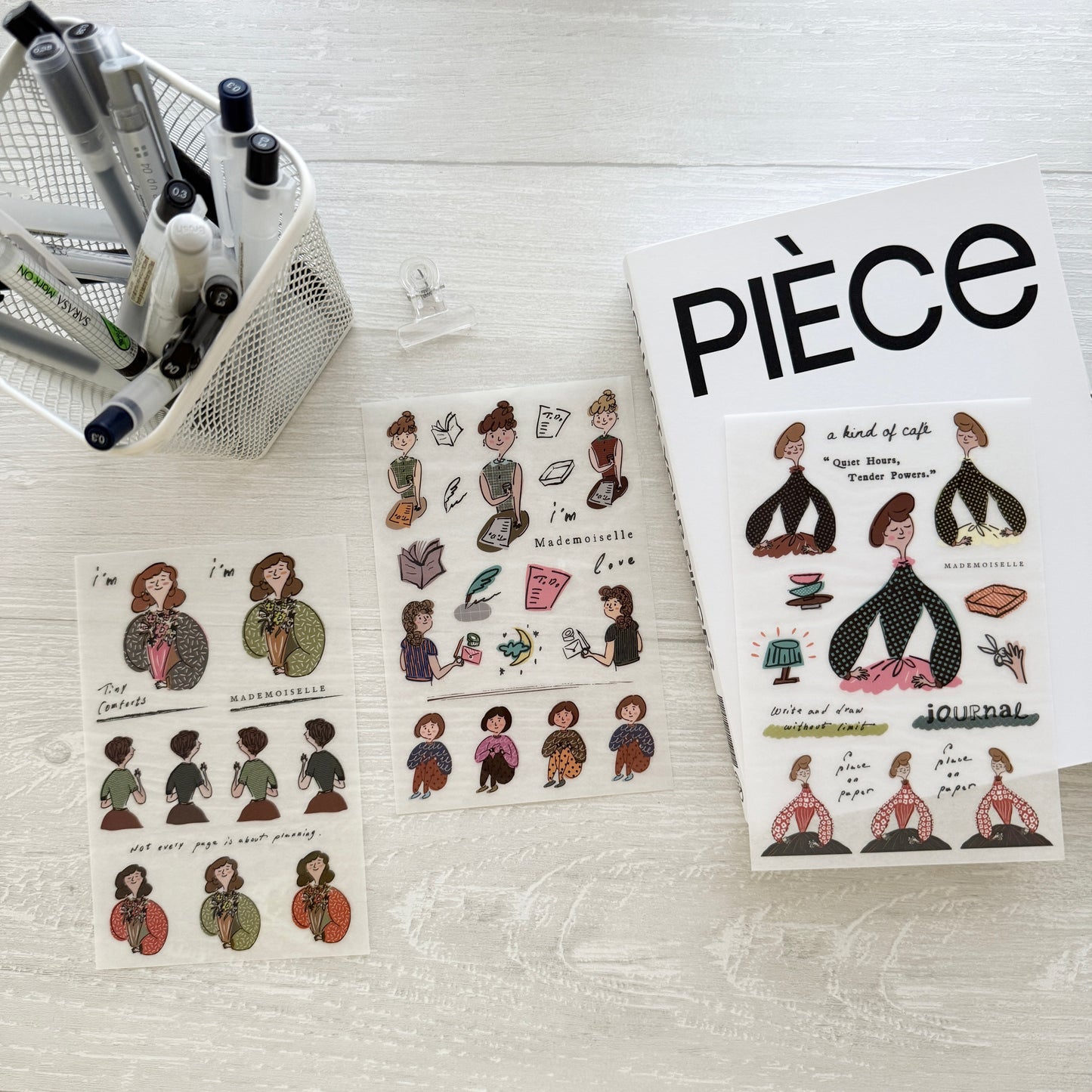 A Kind of Café Mademoiselle Transfer Sticker Pack