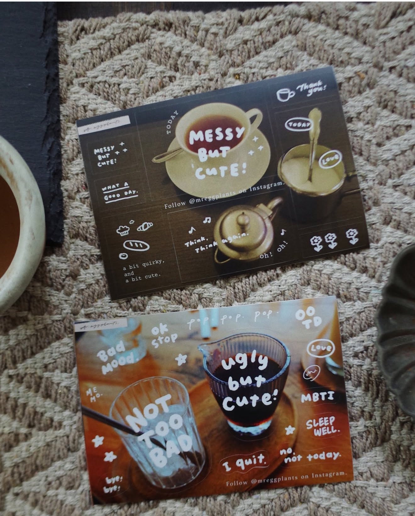 Mr. Eggplants Messy & Ugly Series Sticker + Card Set / 3 Options