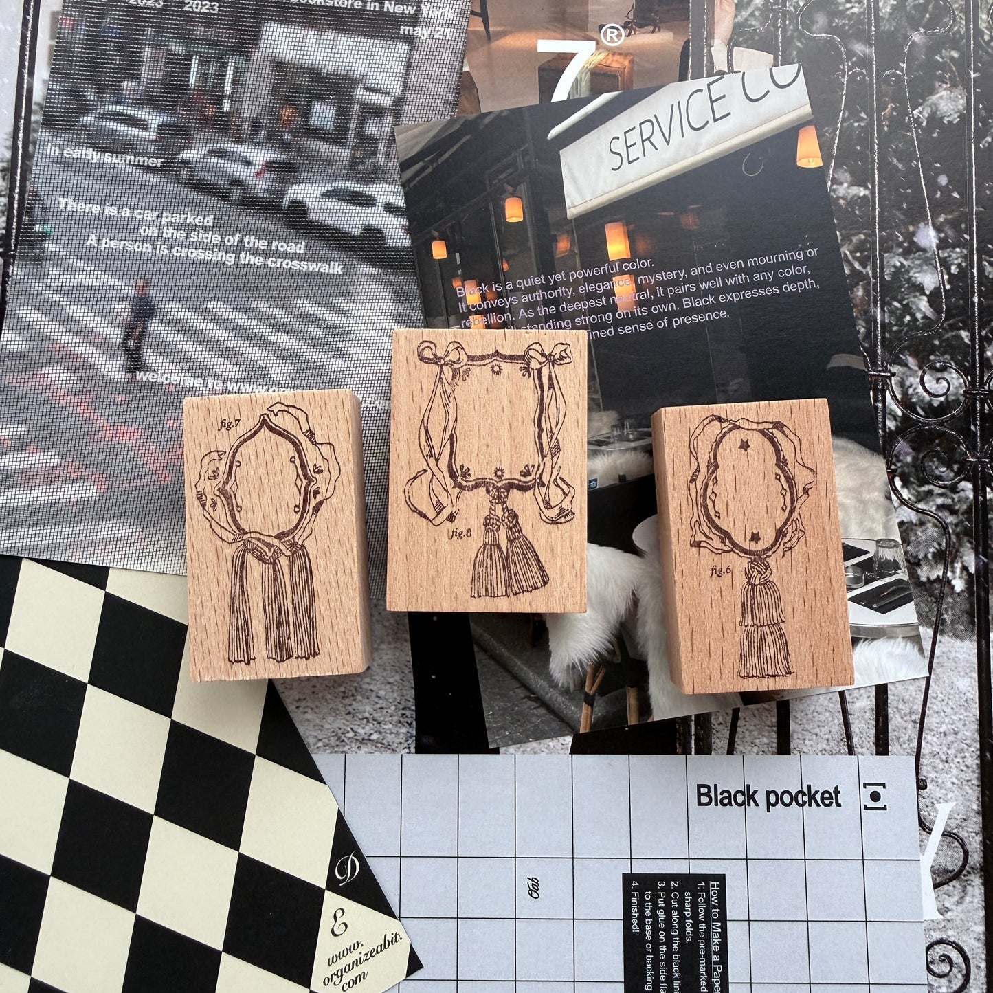 Kurukynki Loop & Lantern Rubber Stamps / 3 Designs