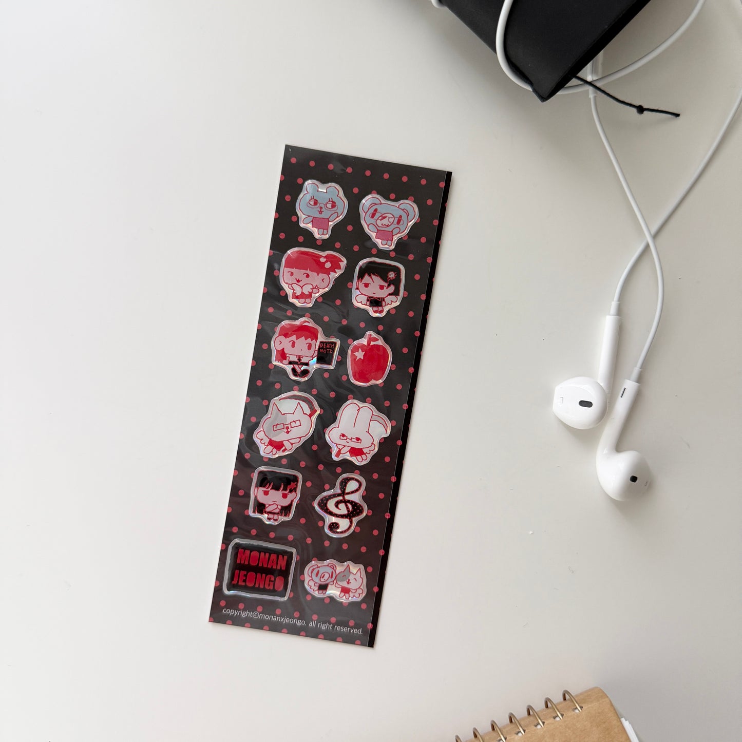 Jeongo Innerside Music Note Hologram Epoxy Sticker