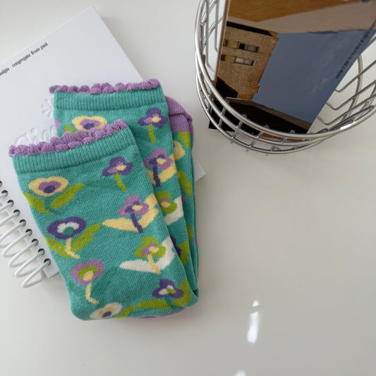 A Kind of Cafe Women's Joyful Socks / Violet