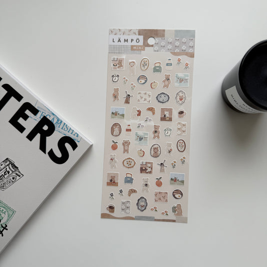 MIND WAVE Lampo Mini Sticker | Morning with bear
