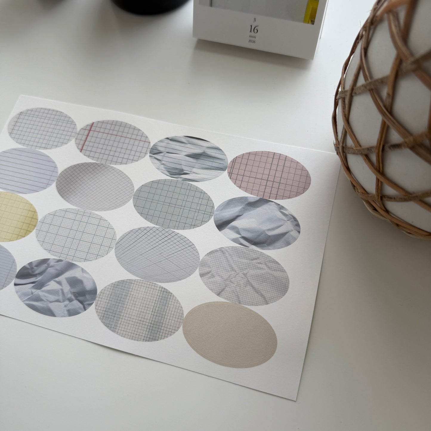 Kmmile Large Texture Paper Sticker Sheet