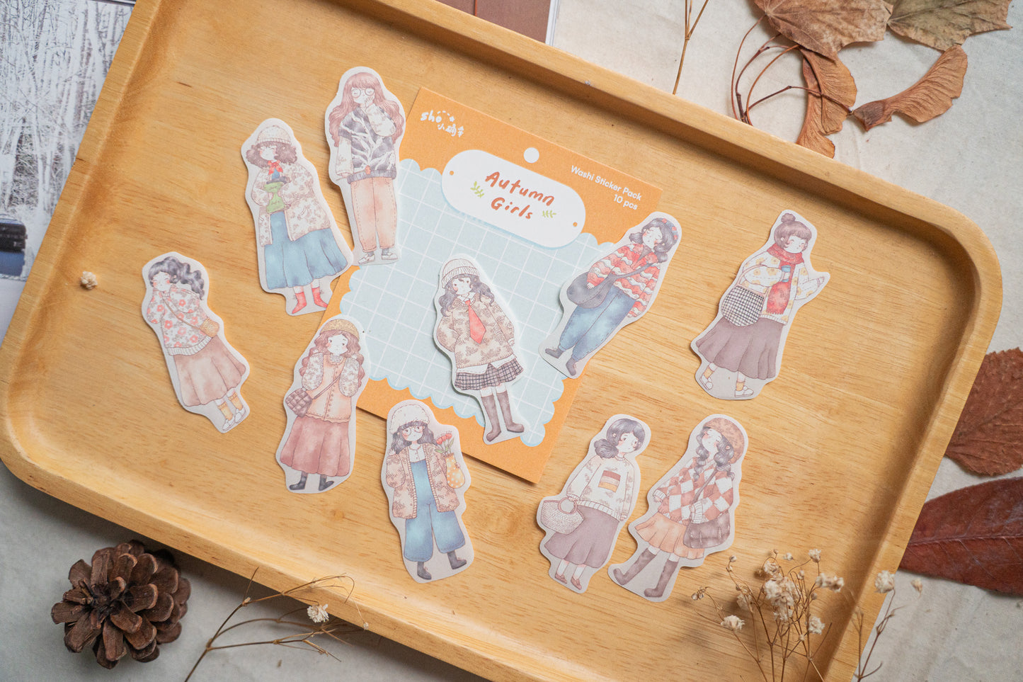 Sho Littlehappiness NEW Autumn Girl Sticker Pack