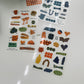 A Kind of Café Play With Plaid Transfer Sticker Set