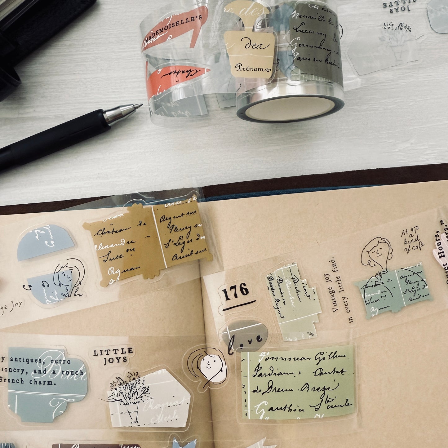 A Kind of Café Mademoiselle's Vintage Joy Kiss-cut PET Sticker Roll