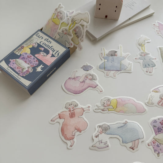 Dodolulu Lazy Day Comforts Die-cut Matchbox Stickers