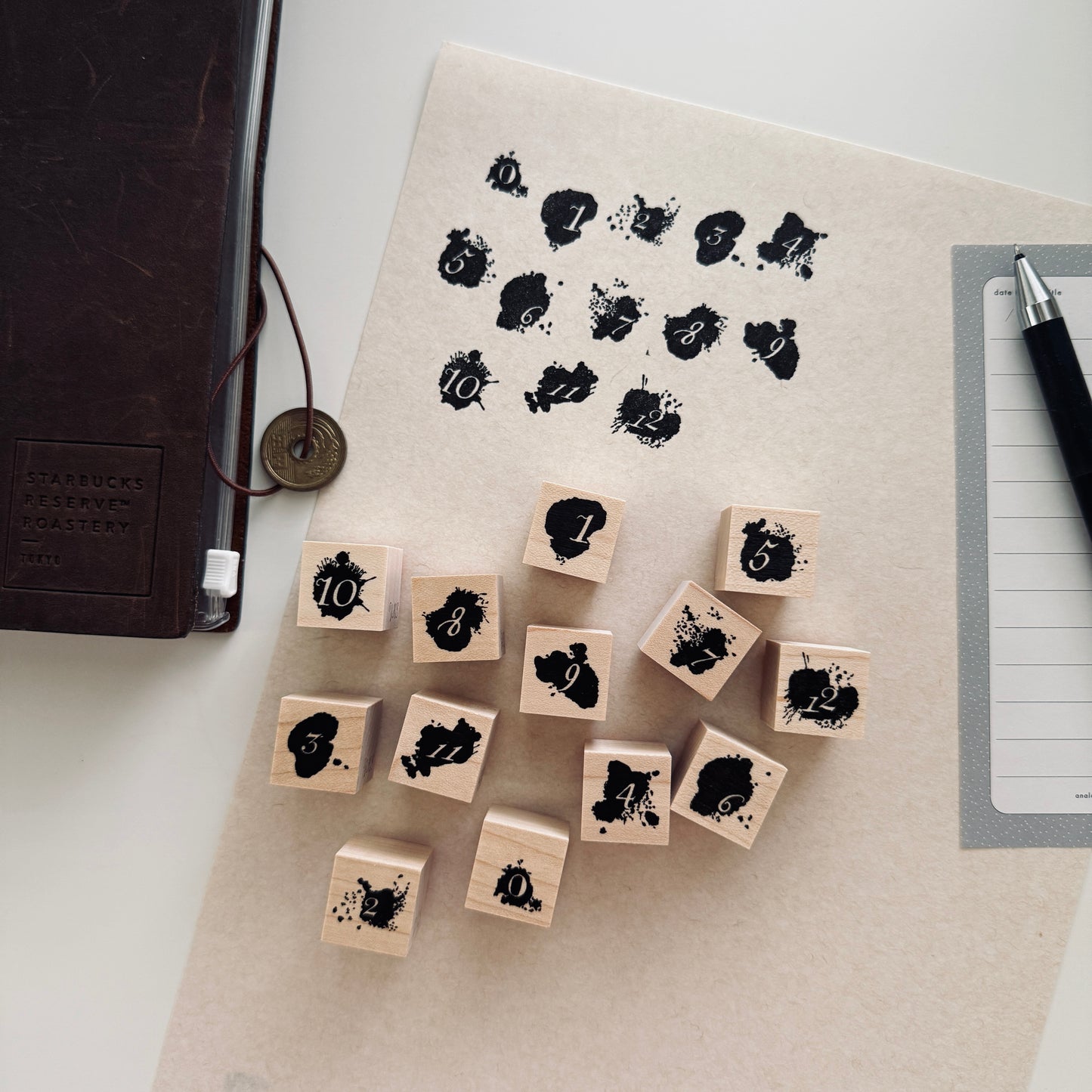Yoko Kadokawa Ink Stain Number Set