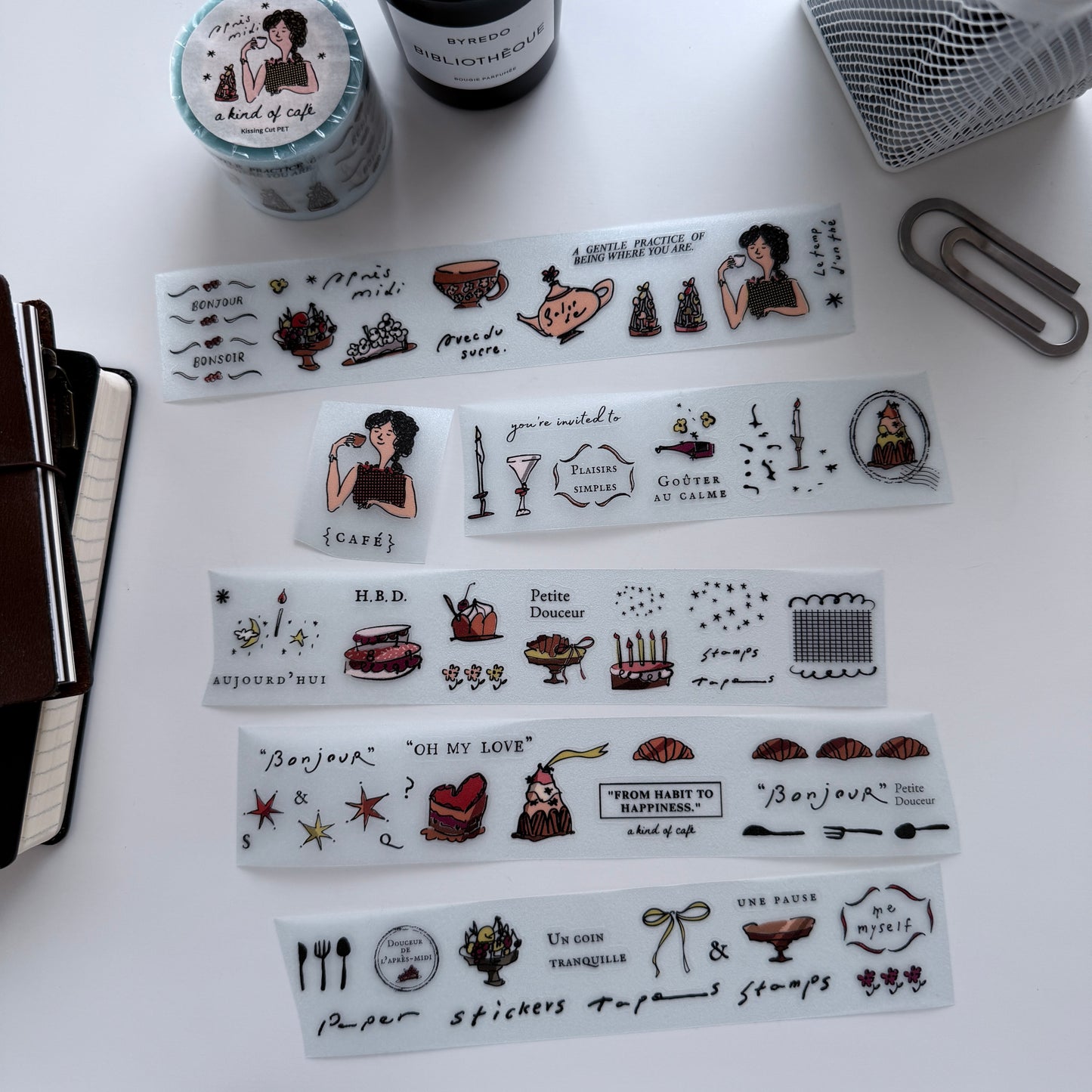 A Kind of Cafe French Afternoon Tea PET Sticker Roll