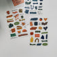 A Kind of Café Play With Plaid Transfer Sticker Set