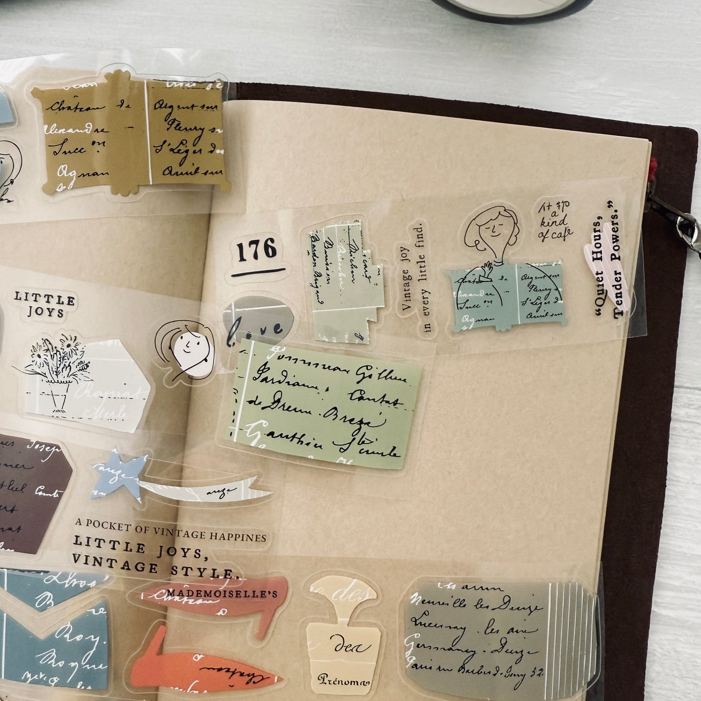 A Kind of Café Mademoiselle's Vintage Joy Kiss-cut PET Sticker Roll