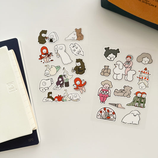 Nagaki Perm All-purpose Stickers / 2 Designs