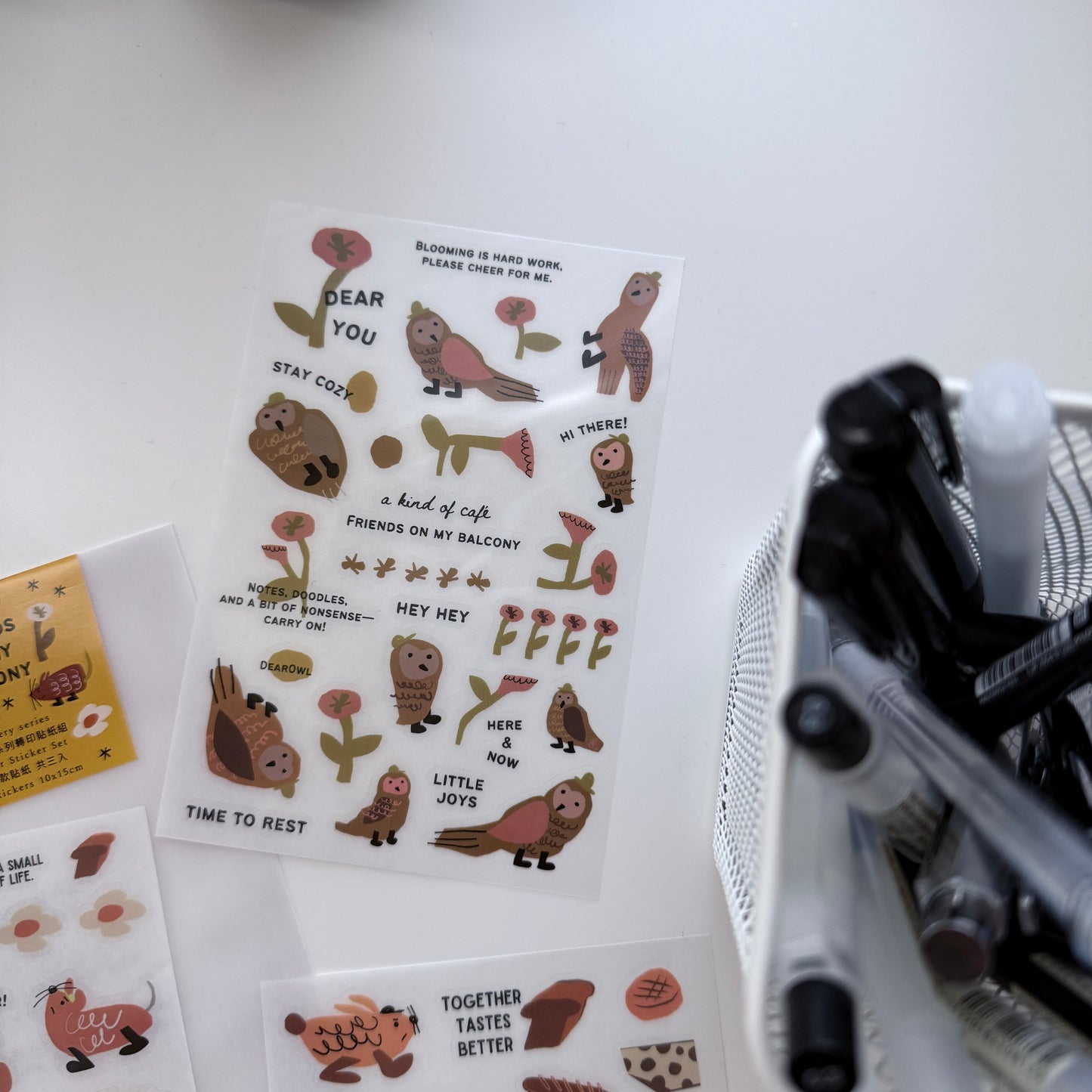 A Kind of Cafe Friends on My Balcony Transfer Sticker Pack