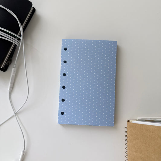 Jeongo Innerside 2026 NEW A7 Pocket Size Refill Paper / Baby Blue Dot