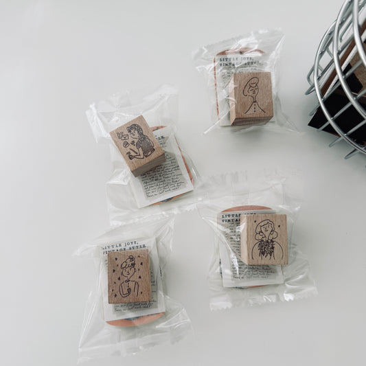 A Kind of Cafe Mademoiselles Rubber Stamp / 4 Designs