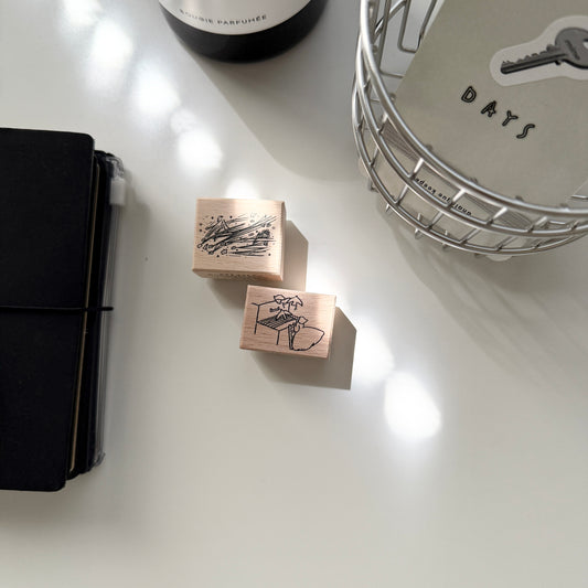 Yamadoro Whispers Unfolding & Star Start Rubber Stamps