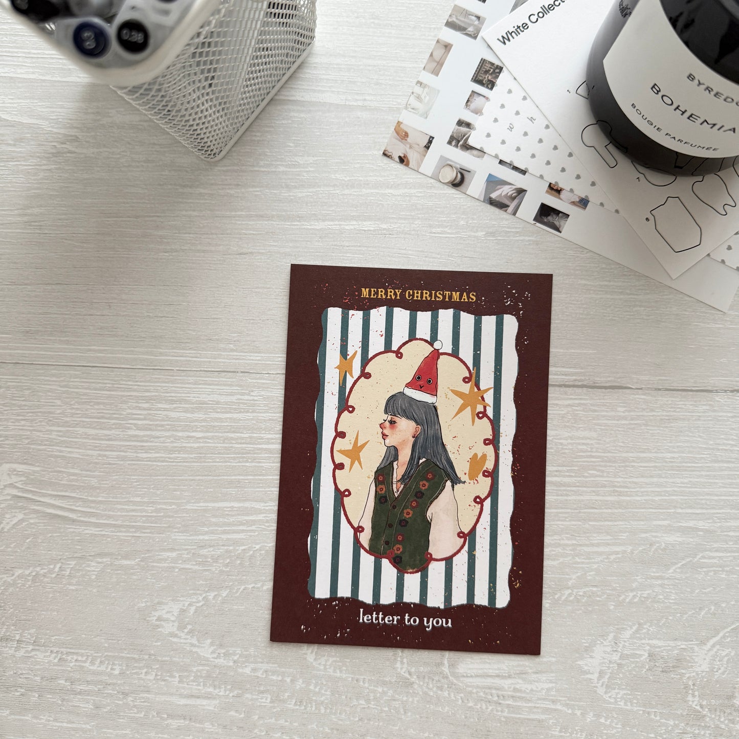 La Dolce Vita Letter to You Christmas Postcard