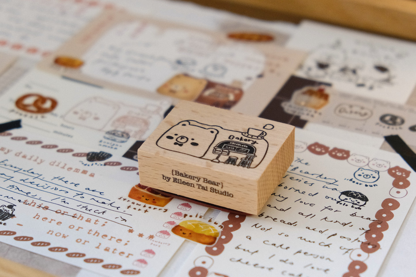 [ PRE-ORDER ONLY ] EileenTai 2025 Summer NEW / Bakery Bear Rubber Stamp