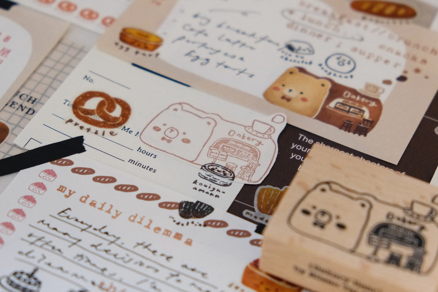 [ PRE-ORDER ONLY ] EileenTai 2025 Summer NEW / Bakery Bear Rubber Stamp